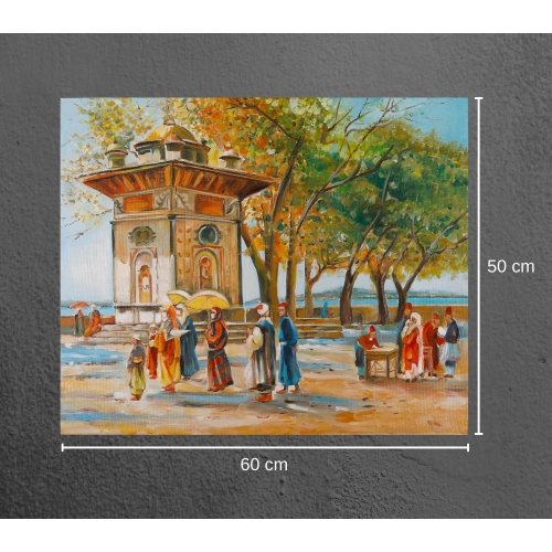 Üsküdar Çeşmesi Eski İstanbul Yağlı Boya 50x60 cm