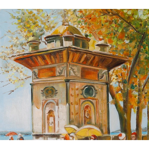 Üsküdar Çeşmesi Eski İstanbul Yağlı Boya 50x60 cm