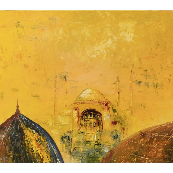 Aya Sofya Caminin Kubbeleri Kanvas Tablo 80x100cm