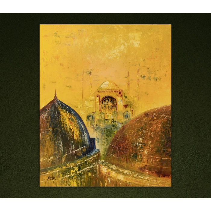 Aya Sofya Caminin Kubbeleri Kanvas Tablo 80x100cm