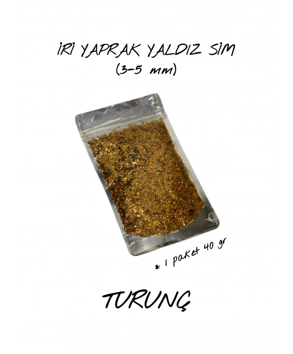 TURUNÇ İRİ YAPRAK YALDIZ SİM (3-5 mm) 40 gr