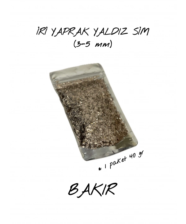BAKIR İRİ YAPRAK YALDIZ SİM (3-5 mm) 40 gr