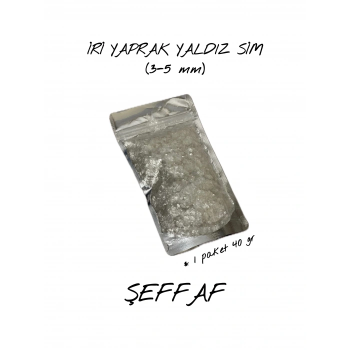 ŞEFFAF İRİ YAPRAK YALDIZ SİM (3-5 mm) 40 gr