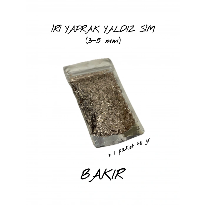 BAKIR İRİ YAPRAK YALDIZ SİM (3-5 mm) 40 gr