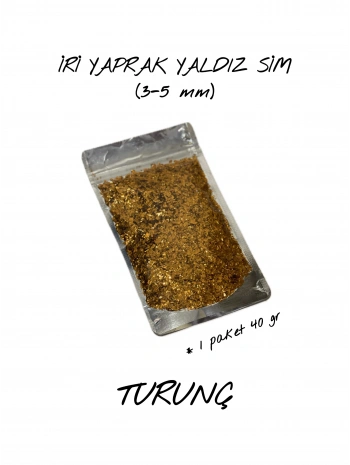 TURUNÇ İRİ YAPRAK YALDIZ SİM (3-5 mm) 40 gr