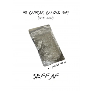 ŞEFFAF İRİ YAPRAK YALDIZ SİM (3-5 mm) 40 gr
