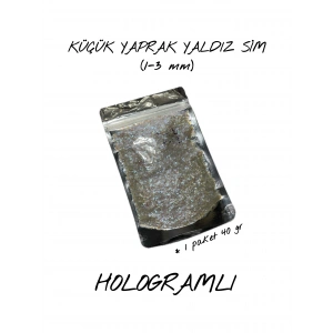 HOLOGRAMLI İRİ YAPRAK YALDIZ SİM (3-5 mm) 40 gr