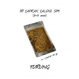 TURUNÇ İRİ YAPRAK YALDIZ SİM (3-5 mm) 40 gr