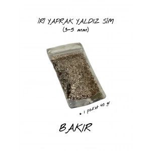 BAKIR İRİ YAPRAK YALDIZ SİM (3-5 mm) 40 gr