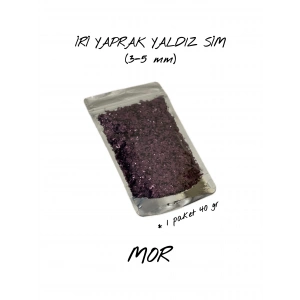 MOR İRİ YAPRAK YALDIZ SİM (3-5 mm) 40 gr