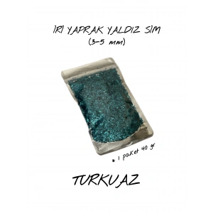 TURKUAZ İRİ YAPRAK YALDIZ SİM (3-5 mm) 40 gr