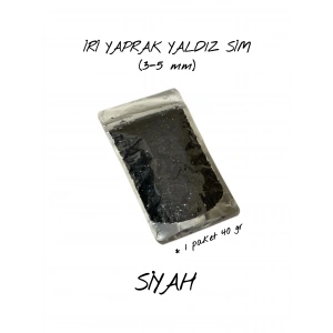 SİYAH İRİ YAPRAK YALDIZ SİM (3-5 mm) 40 gr