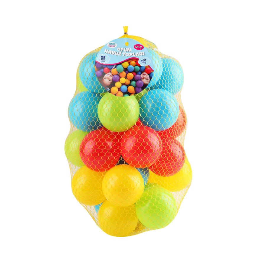 Mey İthalat®  ER-6028 HAVUZ TOPU 6 CM 28Lİ FİLEDE