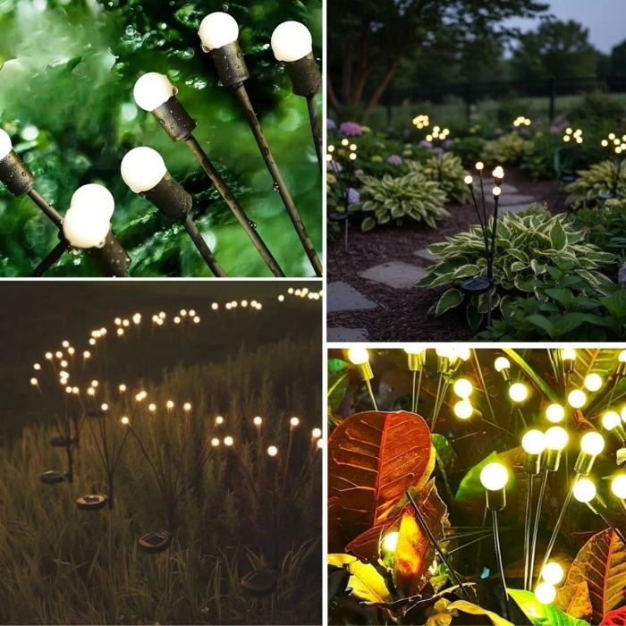 2 Adet Güneş Enerjili Plastik Bahçe ası – LED Dış Mekan Top Aydınlatma, Otomatik Açılıp Kapanan Solar Işık