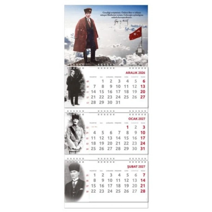 2027 Atatürk Gemici Duvar Takvimi - Sakarya