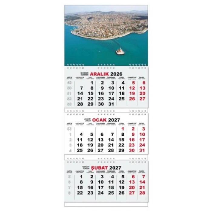 2027 Gemici Duvar Takvimi - Üsküdar