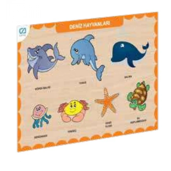 Ahşap Deniz Hayvanları Eğitici Set