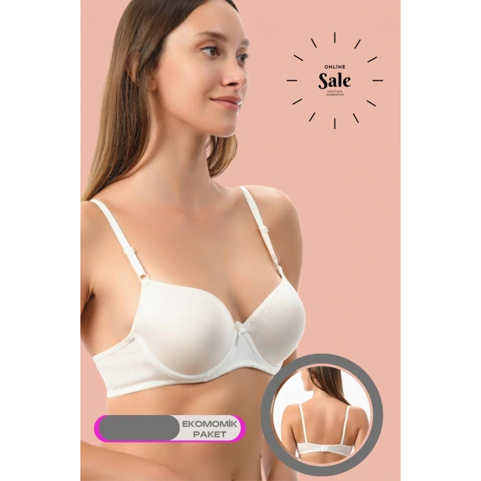 Arias Closet Beyaz Dolgulu Mikro Tek Sütyen