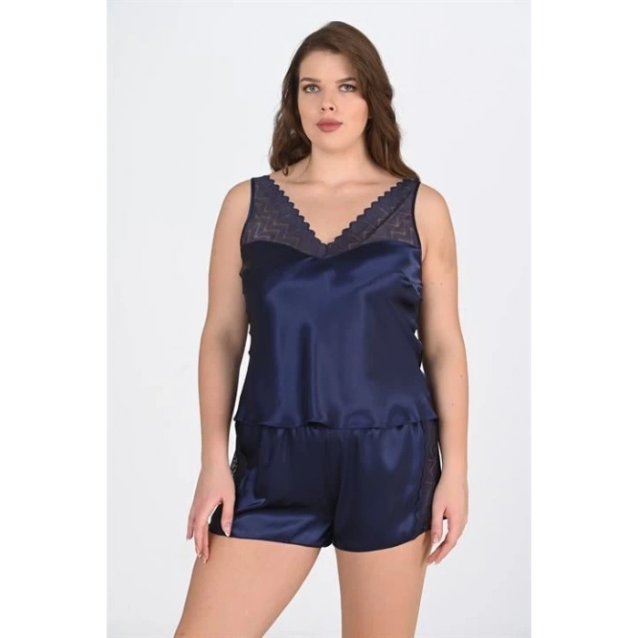 Arias Closet Büyük Beden Lacivert Şort Takımı