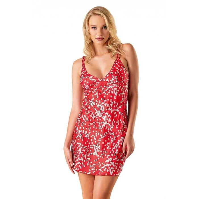 Arias Closet Desenli Saten Gecelik 8145