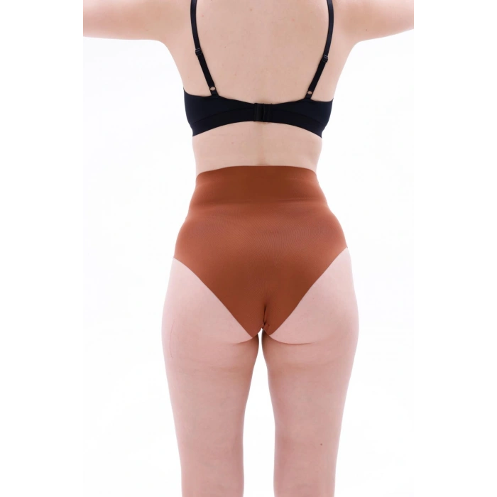 Arias Closet Kahverengi MI EMAY 2704 Lazer Kesim Yüksek Bel Hayalet Külot