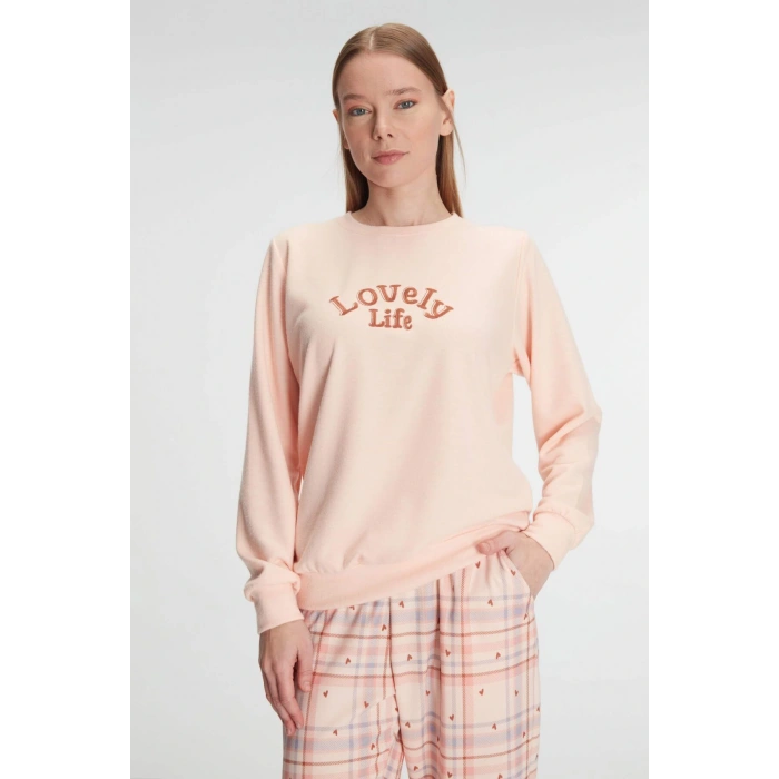 Arias Closet Pamuklu Kışlık Uzun Kol Kadın Pijama Takım