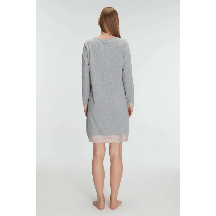 Arias Closet Pamuklu Uzun Kollu Gecelik