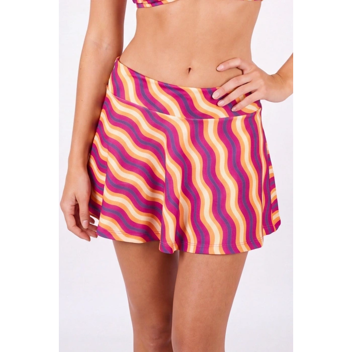 Arias Closet Renkli Sunwave Mini Pareo Etek