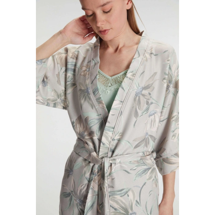 Arias Closet Sabahlık Atlet ve Pantolon Takım Pamuklu Pijama Set