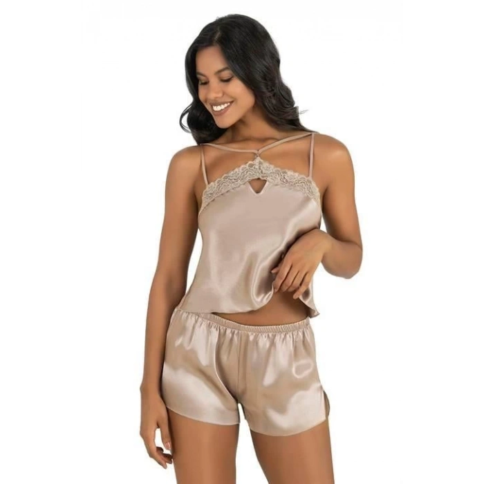 Arias Closet Taş Saten Şort Takımı