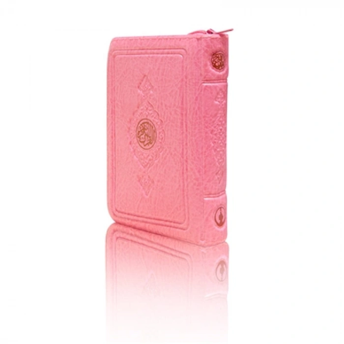 Cep Boy Kuran-ı Kerim (Pembe Renk, Kılıflı, Mühürlü)