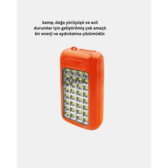 CEYLAN ADAM 10000 mAh Güneş Enerjili Powerbank ve LED Kamp Lambası