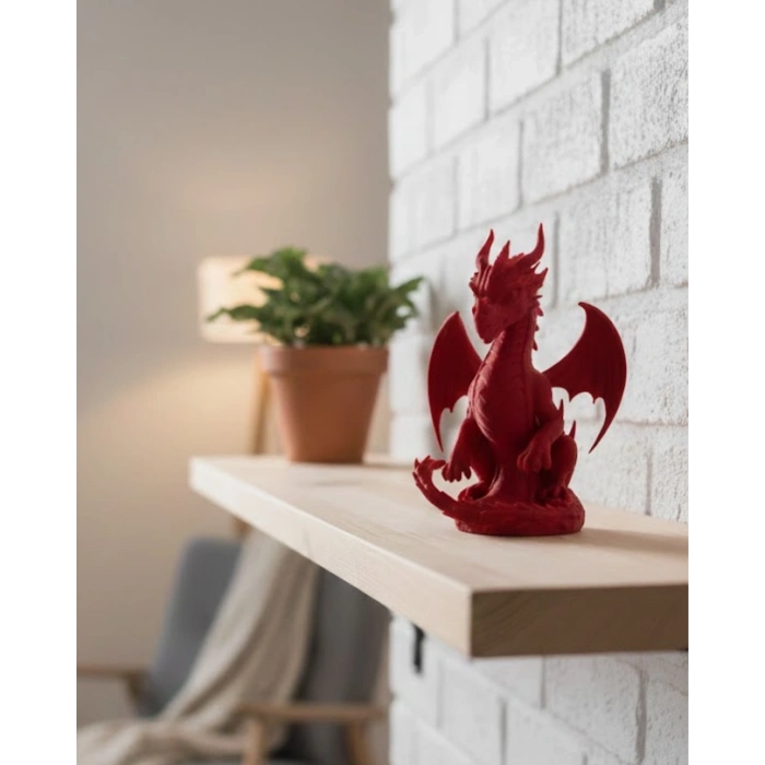 CEYLAN ADAM 12 cm Kırmızı Ejderha Figürü Koleksiyonluk Dekoratif Biblo