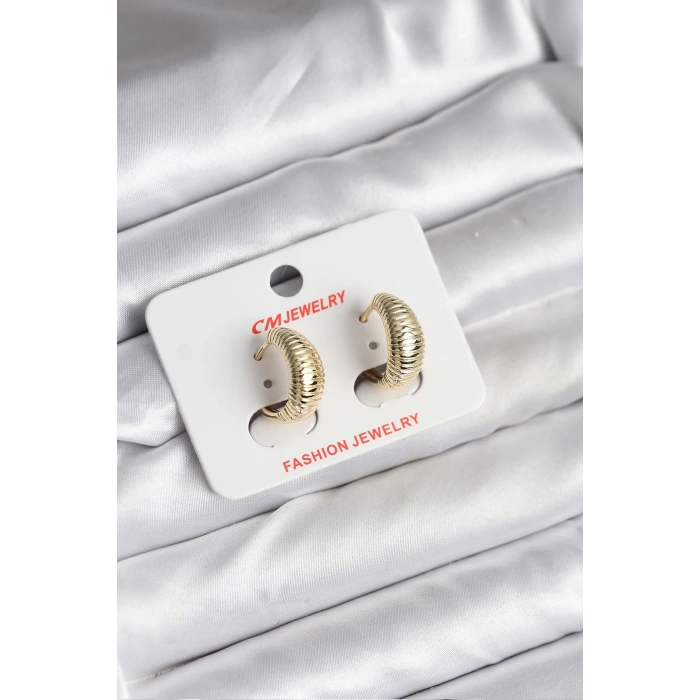 CEYLAN ADAM 14K Gold Renk Kaplama CM Kadın Küpe