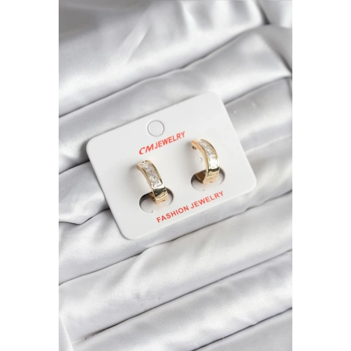 CEYLAN ADAM 14K Gold Renk Kaplama CM Kadın Küpe