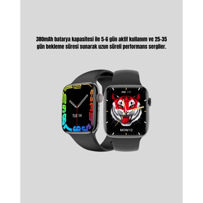 CEYLAN ADAM 1.9 İnç Akıllı Saat – Bluetooth 5.0, Kablosuz Şarjlı, IP68 Su Geçirmez Akıllı Saat