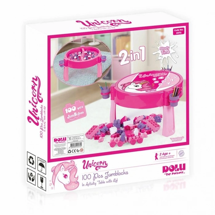 CEYLAN ADAM 2572 UNICORN 100 PCS BLOKLU AKTIVITE MASASI MONTAJ