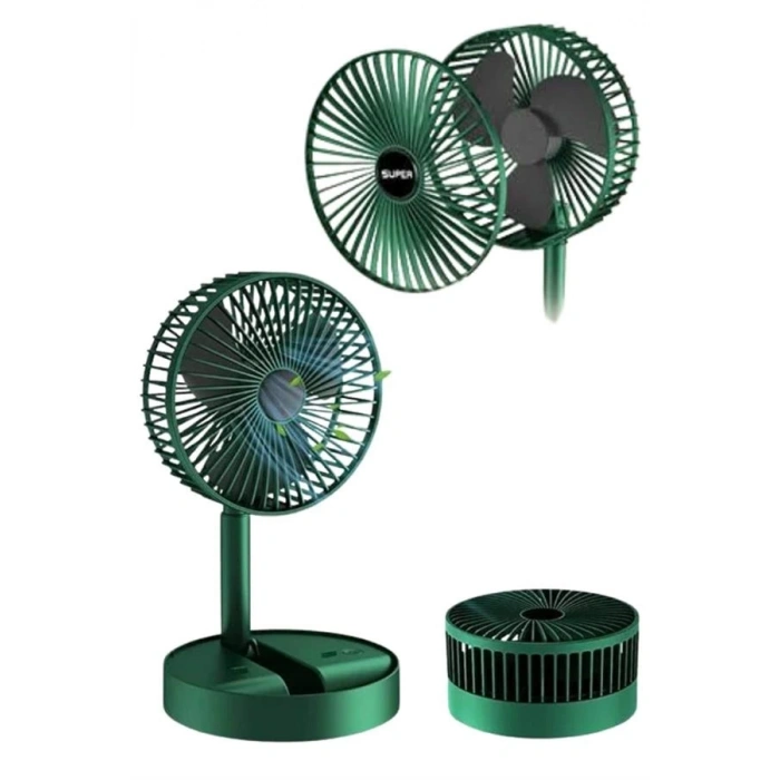 CEYLAN ADAM 3 Kademe Hız Ayarlı Vantilatör Telefon Standlı Şarjlı Katlanabilir Soğutucu Pervane