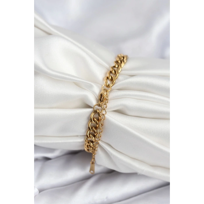 CEYLAN ADAM 316L Çelik Gold Renk Yazı Yazmaya Uygun Kadın Bileklik