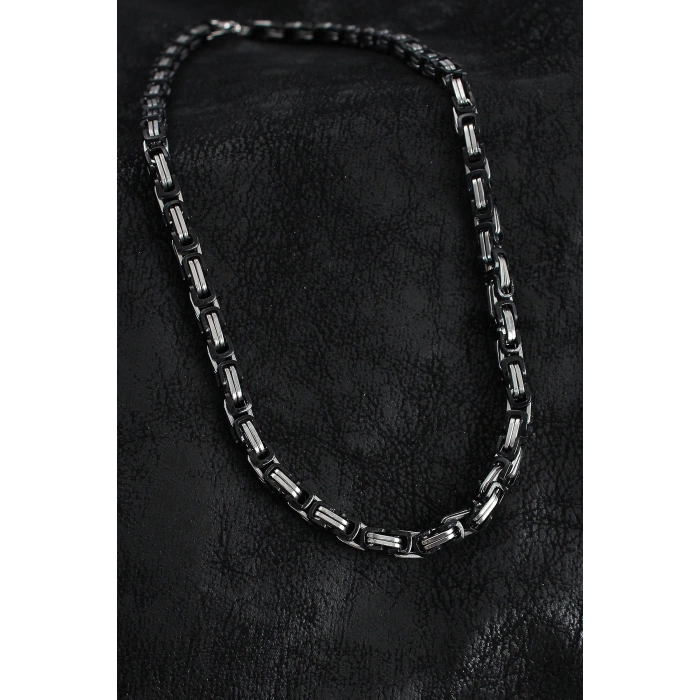 CEYLAN ADAM 316L Çelik Kral Zincir Model Gümüş Renk Erkek Kolye