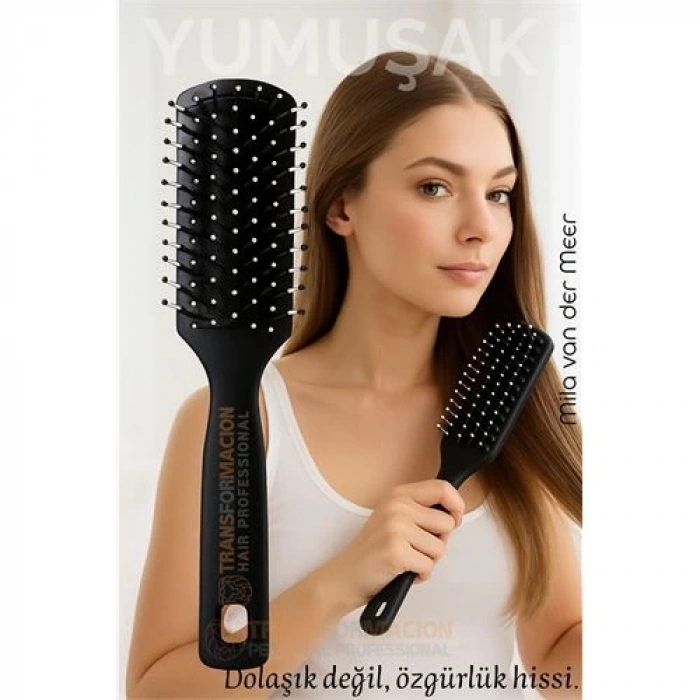 CEYLAN ADAM 40 Ayak Nano Dolaşık Saç Açıcı Tarak, Karbon Plastik Gövde, Havalandırmalı Tasarım