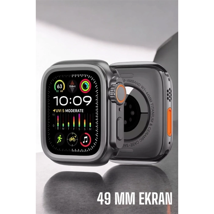 CEYLAN ADAM 45 MM Gri Kasa Ultra Akıllı Saat Sesli Görüşme, Sağlık Takibi, Suya Dayanıklı