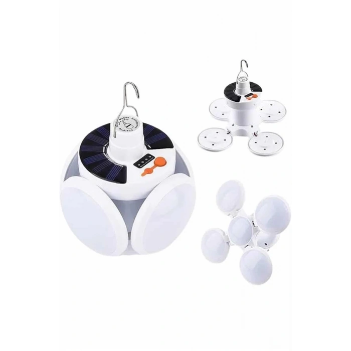 CEYLAN ADAM 5 Kanatlı Bahçe Aydınlatma Led Askılı Solar Güneş Enerji Usb Sarjlı