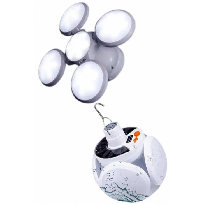 CEYLAN ADAM 5 Kanatlı Bahçe Aydınlatma Led Askılı Solar Güneş Enerji Usb Sarjlı