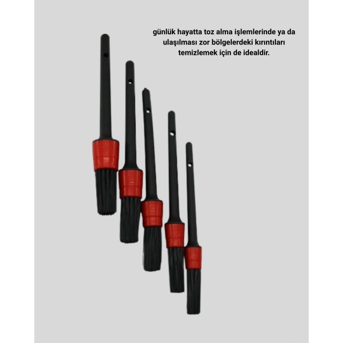 CEYLAN ADAM 5 Parça Detay Temizlik Fırçası Seti Jant Motor Havalandırma İç Dış Temizlik