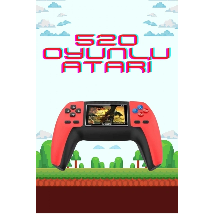 CEYLAN ADAM 520 Retro Oyunlu El Konsolu Atari Oyun Konsolu Taşınabilir