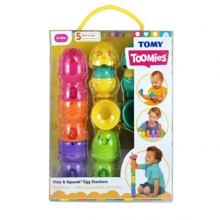 CEYLAN ADAM 73083 Tomy - Saklambaçlı Yumurta Kule Seti 6-36 ay