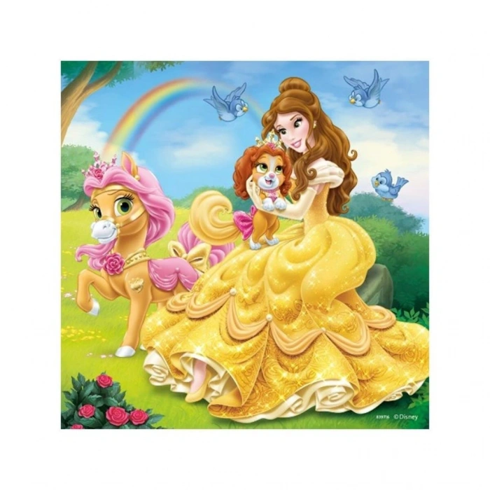 CEYLAN ADAM 93465 Palace Pets Belle, Cinderella, Rapunzel 3x49 parça Ravensburger Puzzle