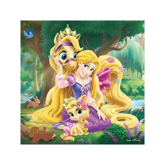 CEYLAN ADAM 93465 Palace Pets Belle, Cinderella, Rapunzel 3x49 parça Ravensburger Puzzle