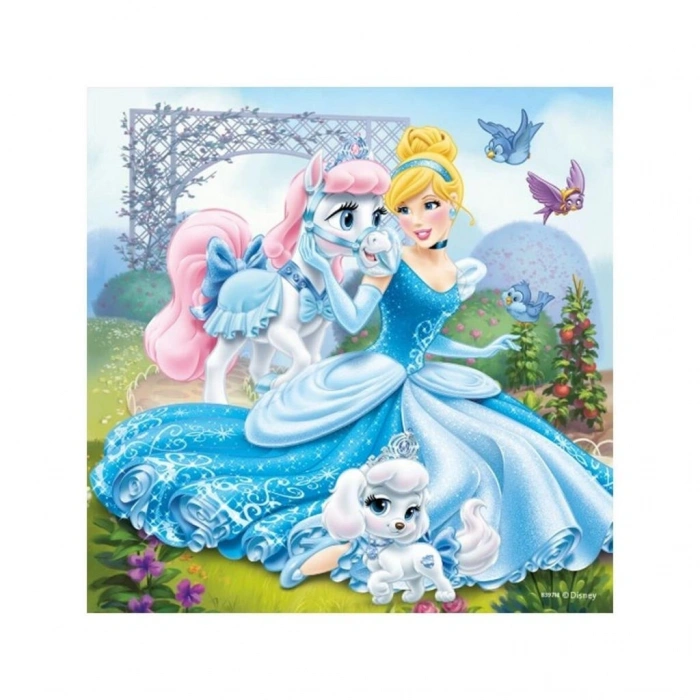 CEYLAN ADAM 93465 Palace Pets Belle, Cinderella, Rapunzel 3x49 parça Ravensburger Puzzle